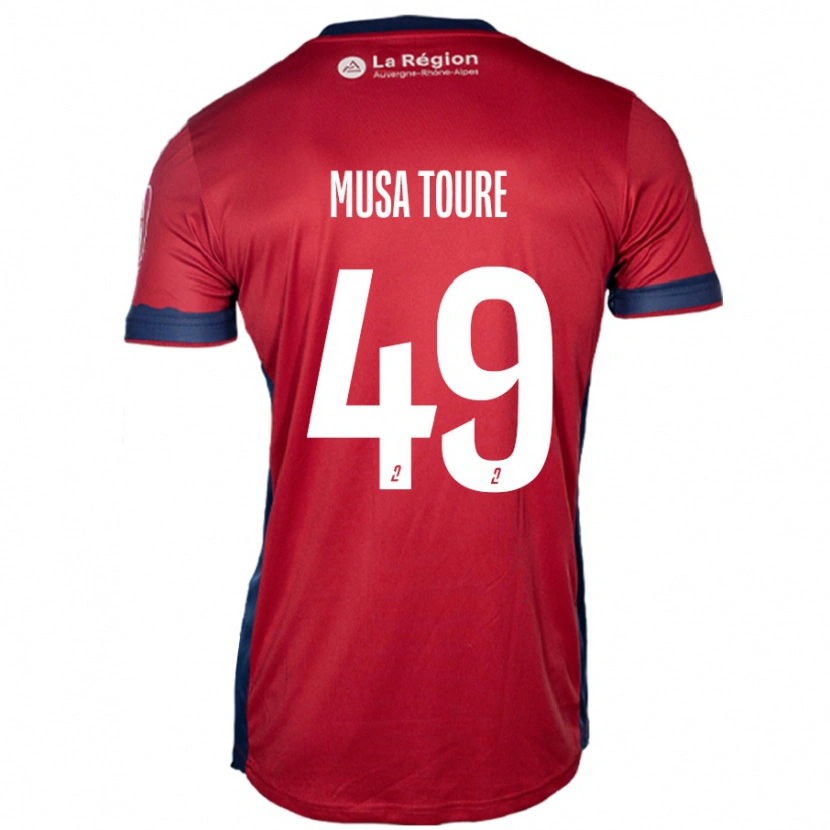 Danxen Homme Maillot Musa Toure #49 Bordeaux Clair Tenues Domicile 2024/25 T-Shirt