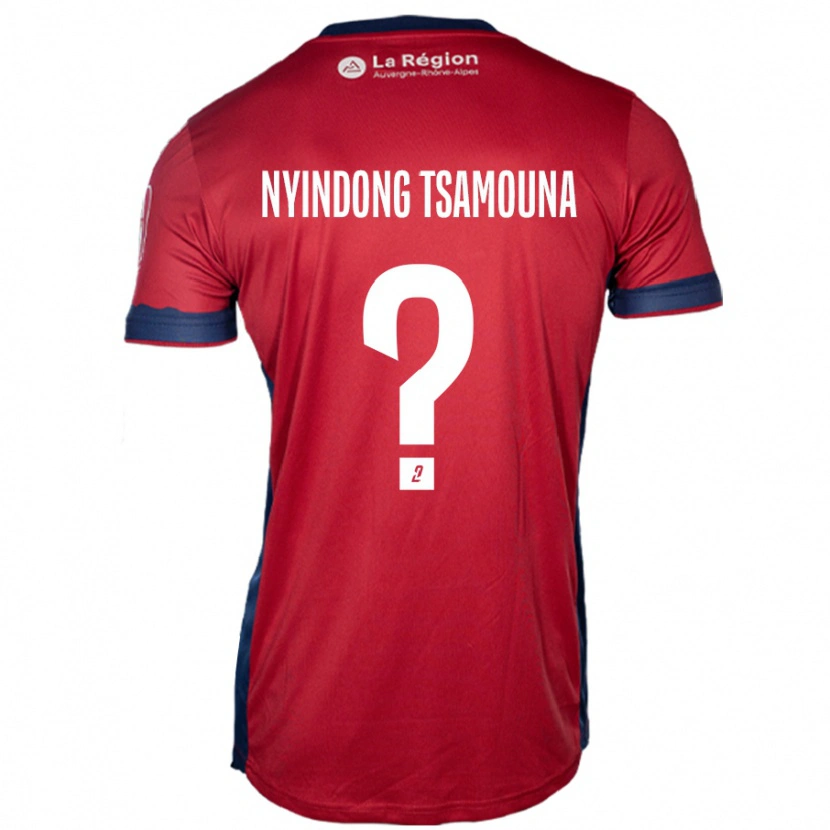 Danxen Homme Maillot Jean Nyindong Tsamouna #0 Bordeaux Clair Tenues Domicile 2024/25 T-Shirt