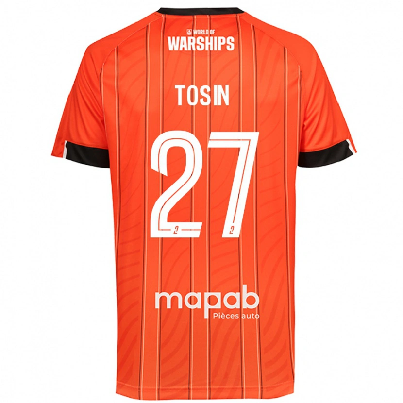 Danxen Homme Maillot Aiyegun Tosin #27 Orange Tenues Domicile 2024/25 T-Shirt