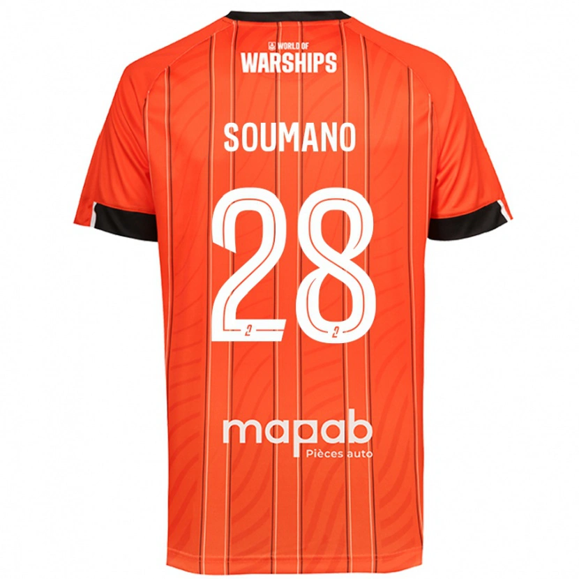 Danxen Homme Maillot Sambou Soumano #28 Orange Tenues Domicile 2024/25 T-Shirt