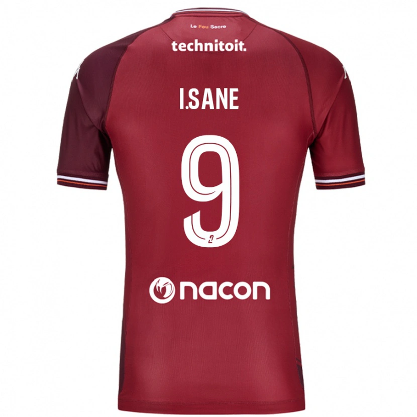 Danxen Homme Maillot Ibou Sané #9 Rouge Grenade Tenues Domicile 2024/25 T-Shirt