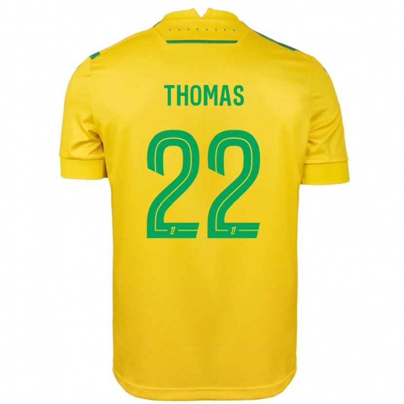 Danxen Homme Maillot Sorba Thomas #22 Jaune Vert Tenues Domicile 2024/25 T-Shirt