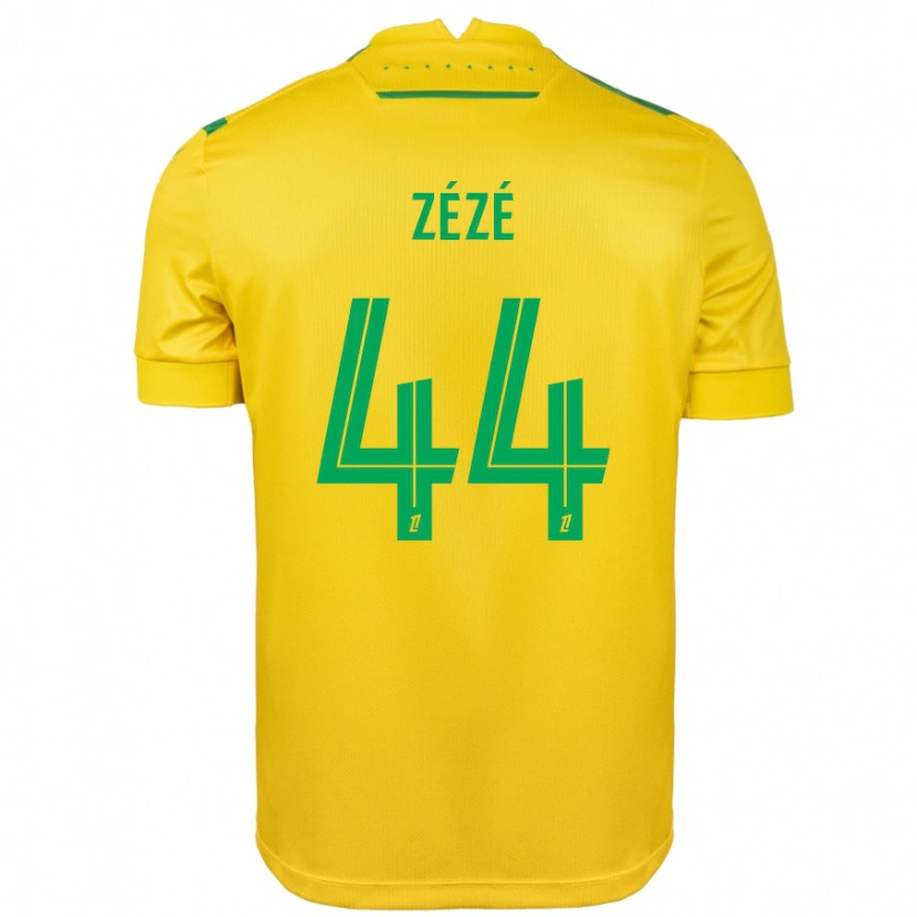 Danxen Homme Maillot Nathan Zézé #44 Jaune Vert Tenues Domicile 2024/25 T-Shirt