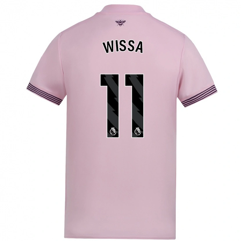 Danxen Homme Maillot Yoane Wissa #11 Rose Tenues Extérieur 2024/25 T-Shirt