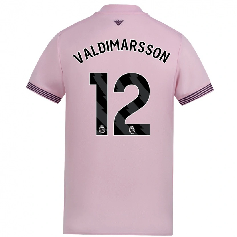 Danxen Homme Maillot Hákon Rafn Valdimarsson #12 Rose Tenues Extérieur 2024/25 T-Shirt