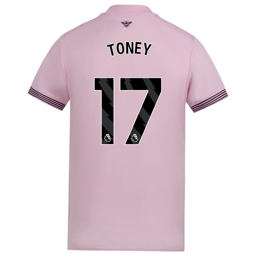 Danxen Homme Maillot Ivan Toney #17 Rose Tenues Extérieur 2024/25 T-Shirt