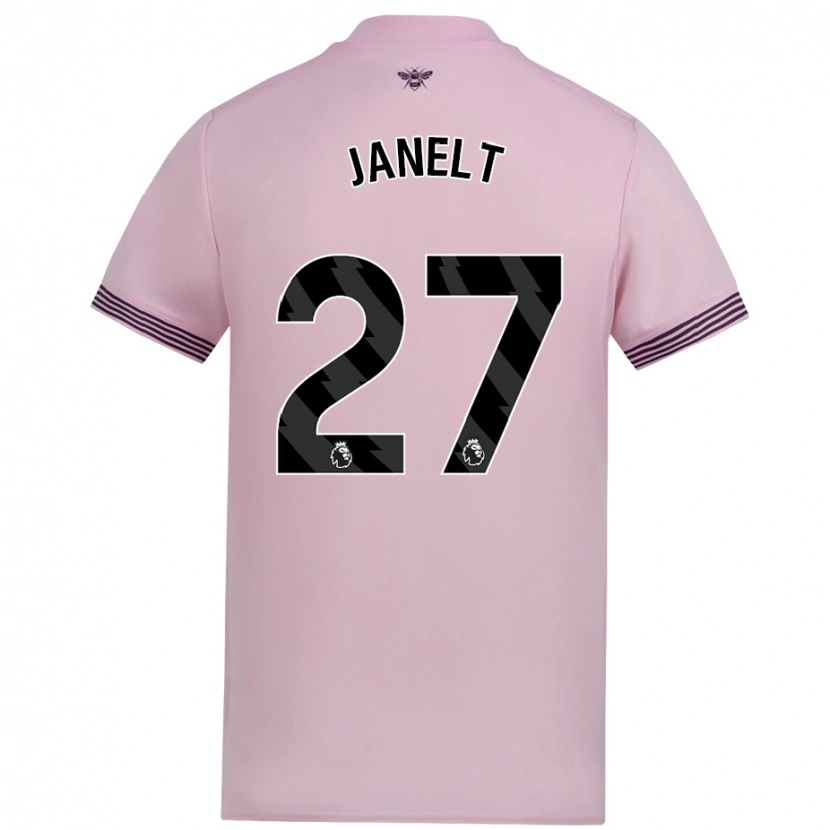 Danxen Homme Maillot Vitaly Janelt #27 Rose Tenues Extérieur 2024/25 T-Shirt