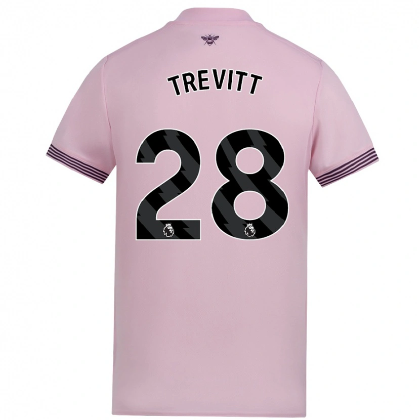 Danxen Homme Maillot Ryan Trevitt #28 Rose Tenues Extérieur 2024/25 T-Shirt