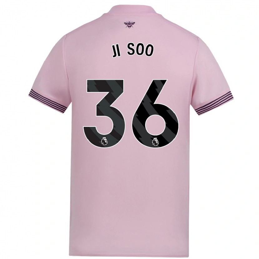 Danxen Homme Maillot Ji-Soo Kim #36 Rose Tenues Extérieur 2024/25 T-Shirt