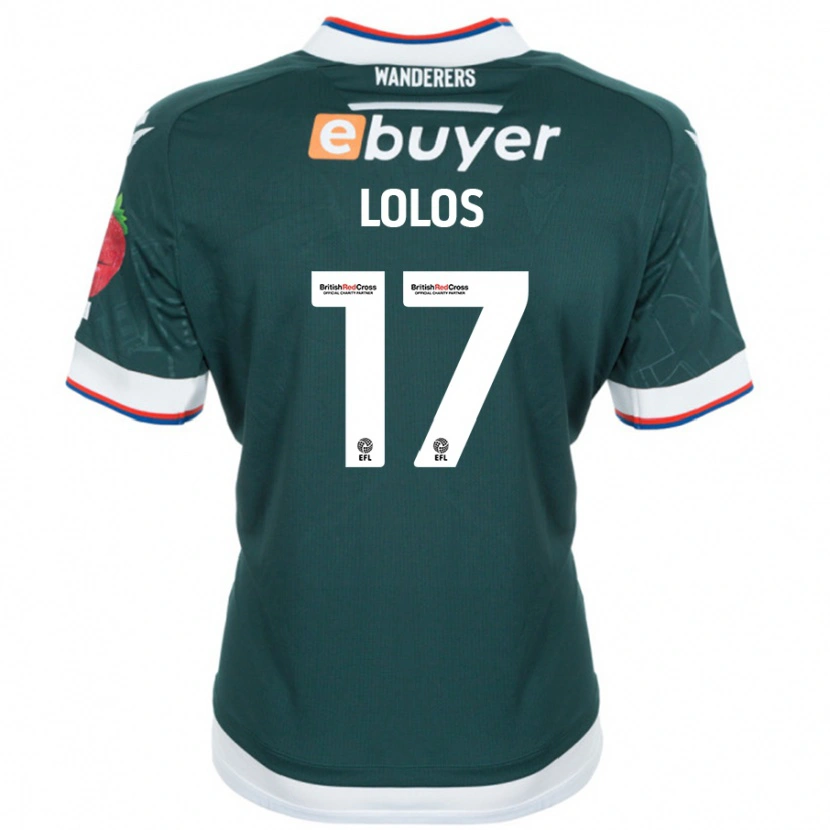 Danxen Homme Maillot Klaidi Lolos #17 Vert Foncé Tenues Extérieur 2024/25 T-Shirt