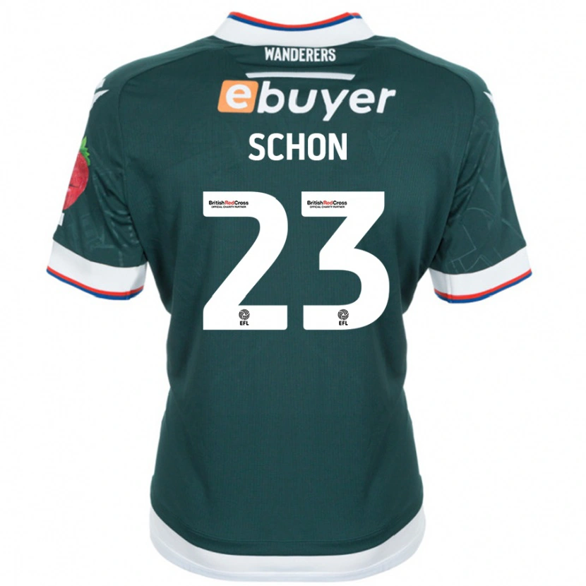 Danxen Homme Maillot Szabolcs Schön #23 Vert Foncé Tenues Extérieur 2024/25 T-Shirt