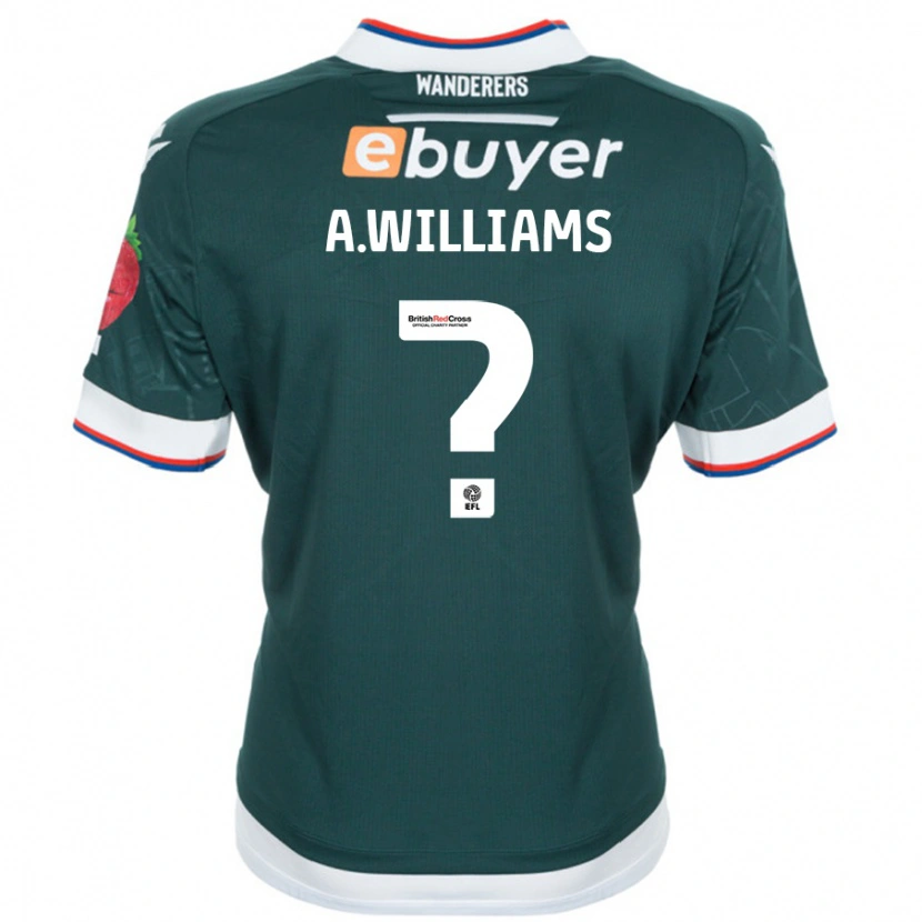 Danxen Homme Maillot Alexsis Williams #0 Vert Foncé Tenues Extérieur 2024/25 T-Shirt