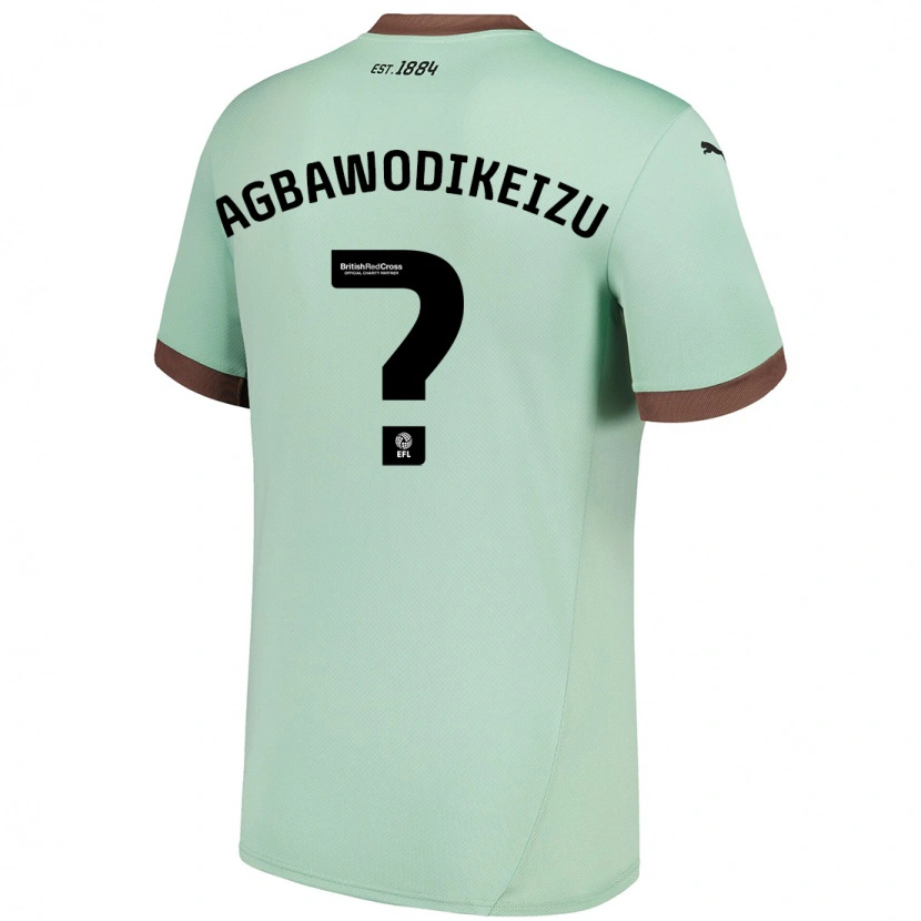 Danxen Homme Maillot Charles Ebuka Agbawodikeizu #0 Vert Pâle Tenues Extérieur 2024/25 T-Shirt