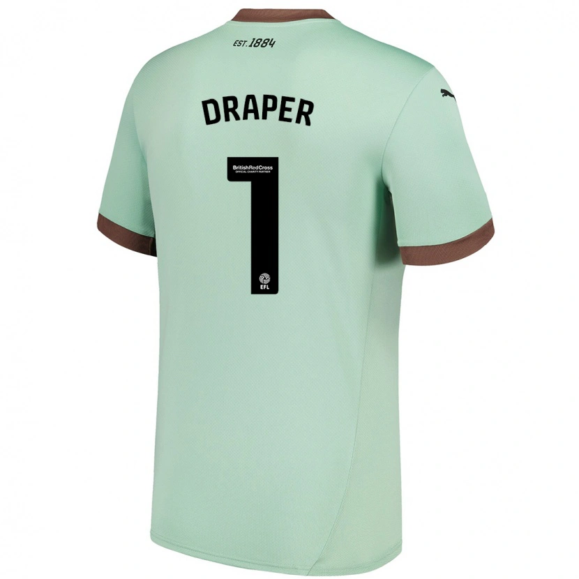 Danxen Homme Maillot Anna Draper #1 Vert Pâle Tenues Extérieur 2024/25 T-Shirt