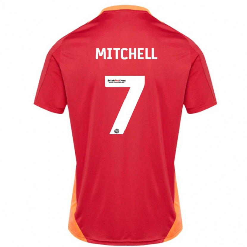 Danxen Homme Maillot Demetri Mitchell #7 Bleu Blanc Cassé Tenues Extérieur 2024/25 T-Shirt