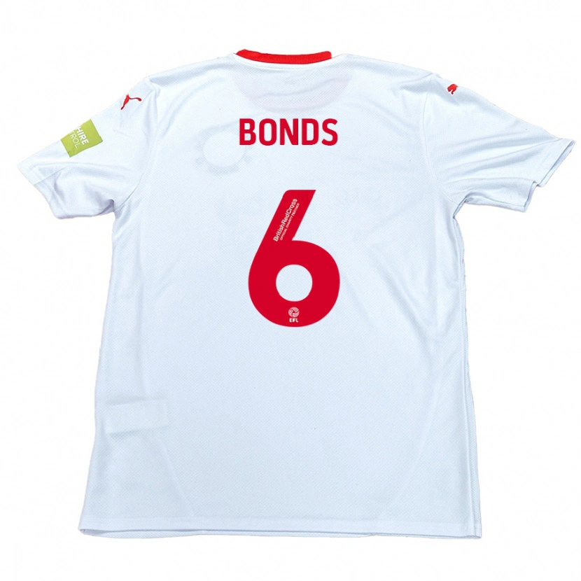 Danxen Homme Maillot Elliot Bonds #6 Blanc Tenues Extérieur 2024/25 T-Shirt