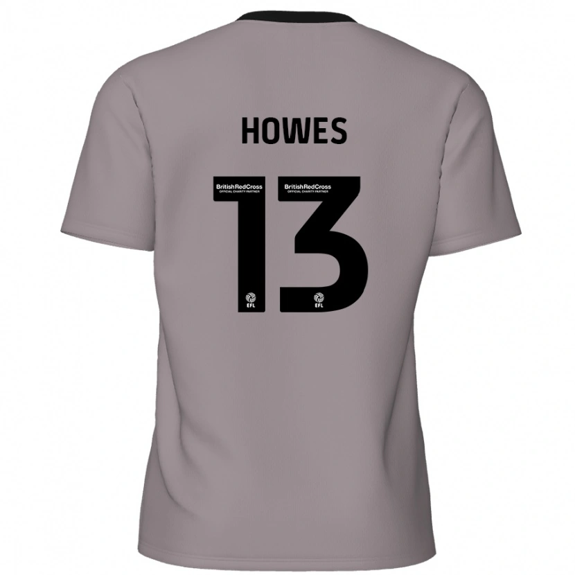 Danxen Homme Maillot Sam Howes #13 Gris Tenues Extérieur 2024/25 T-Shirt