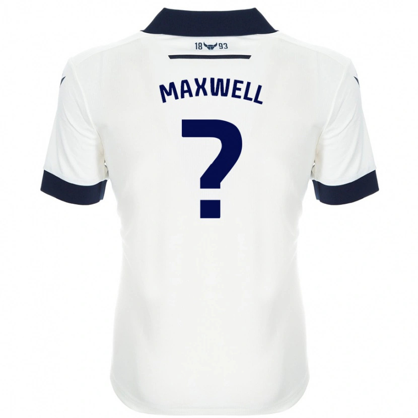 Danxen Homme Maillot Rashane Maxwell #0 Blanc Bleu Marine Tenues Extérieur 2024/25 T-Shirt