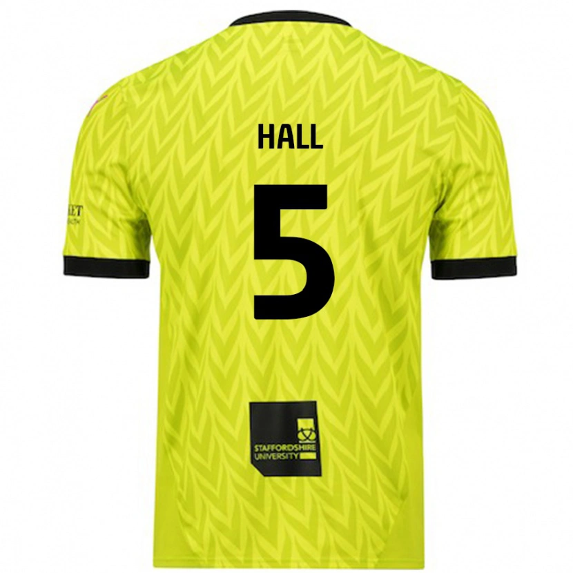 Danxen Homme Maillot Connor Hall #5 Vert Fluo Tenues Extérieur 2024/25 T-Shirt