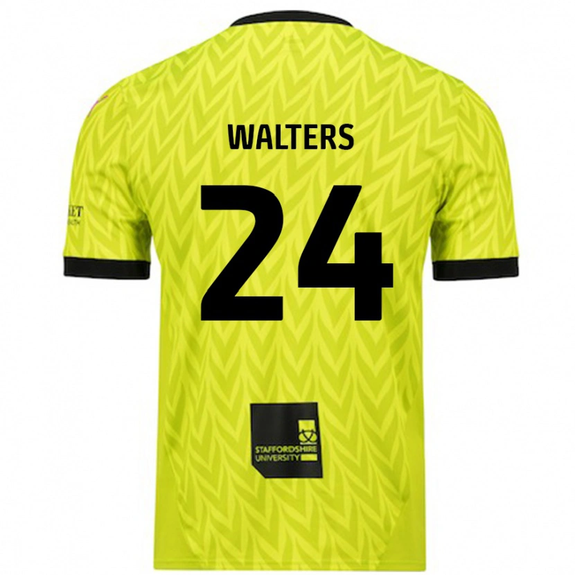 Danxen Homme Maillot Rhys Walters #24 Vert Fluo Tenues Extérieur 2024/25 T-Shirt