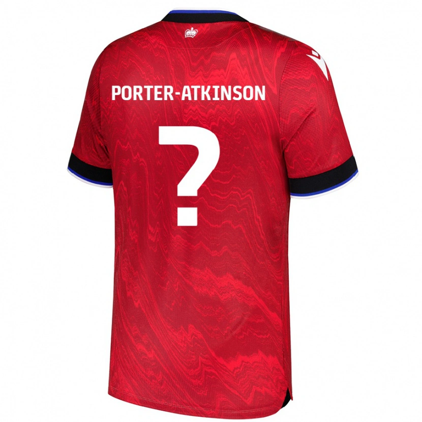 Danxen Homme Maillot Jayden Porter-Atkinson #0 Rouge Noir Tenues Extérieur 2024/25 T-Shirt