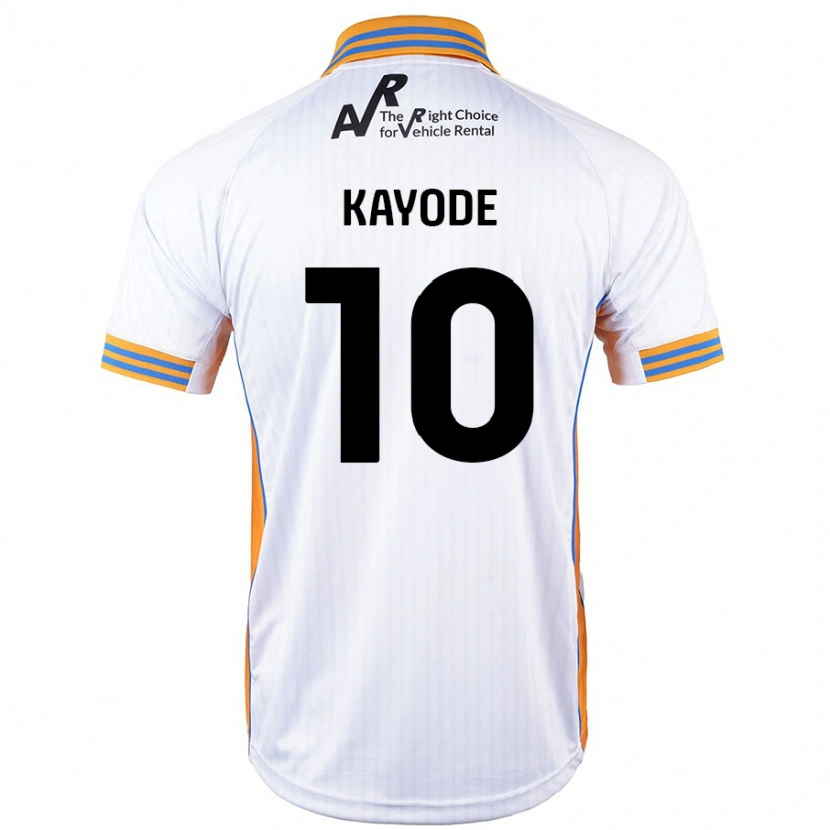 Danxen Homme Maillot Joshua Kayode #10 Blanc Tenues Extérieur 2024/25 T-Shirt