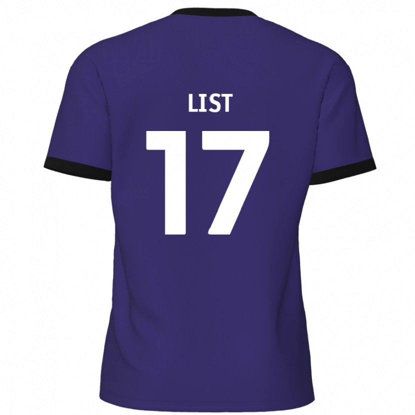 Danxen Homme Maillot Elliott List #17 Violet Tenues Extérieur 2024/25 T-Shirt