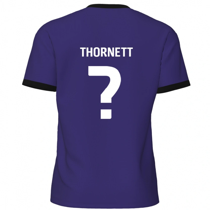 Danxen Homme Maillot Alfie Thornett #0 Violet Tenues Extérieur 2024/25 T-Shirt