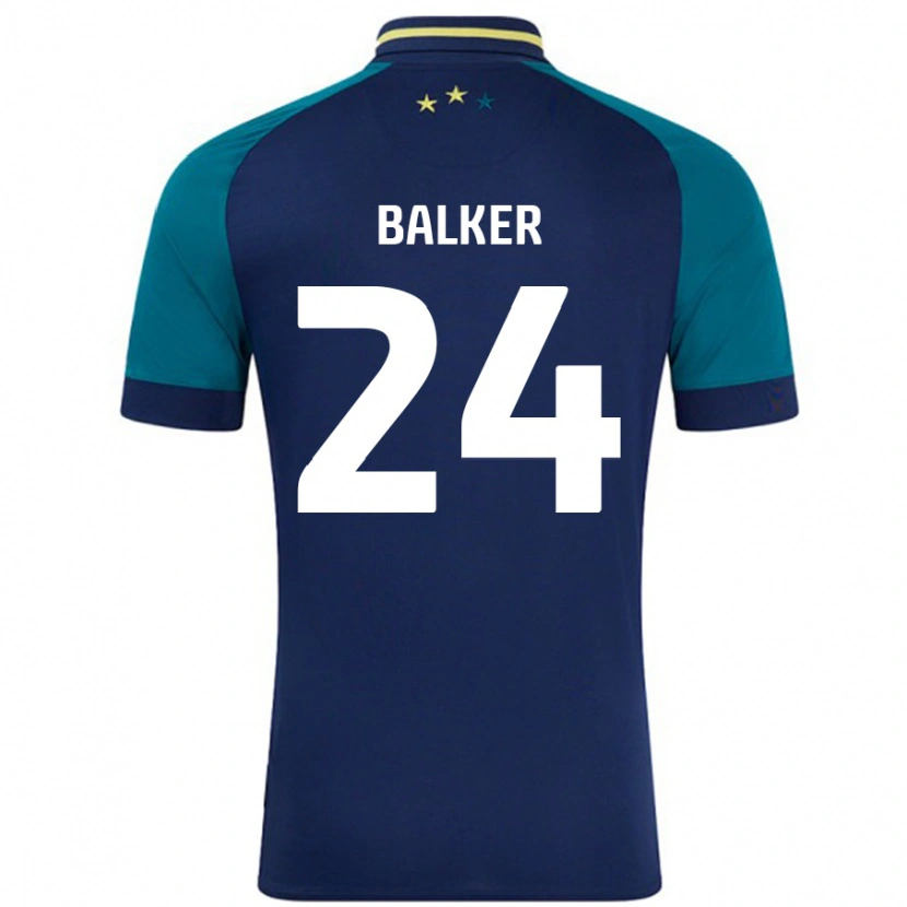 Danxen Homme Maillot Radinio Balker #24 Marine Vert Foncé Tenues Extérieur 2024/25 T-Shirt