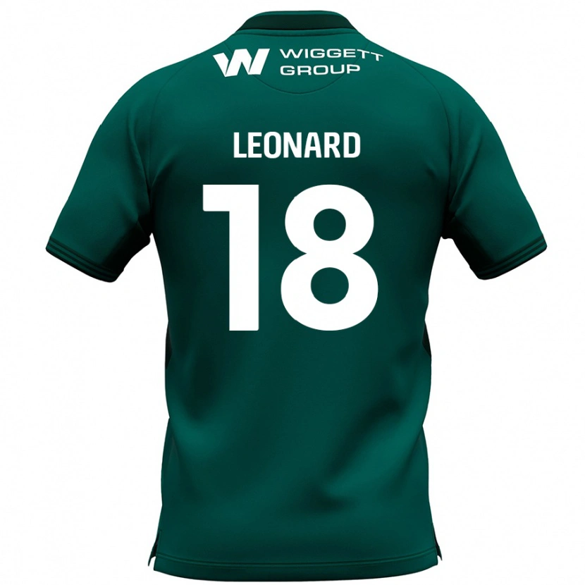 Danxen Homme Maillot Ryan Leonard #18 Vert Tenues Extérieur 2024/25 T-Shirt