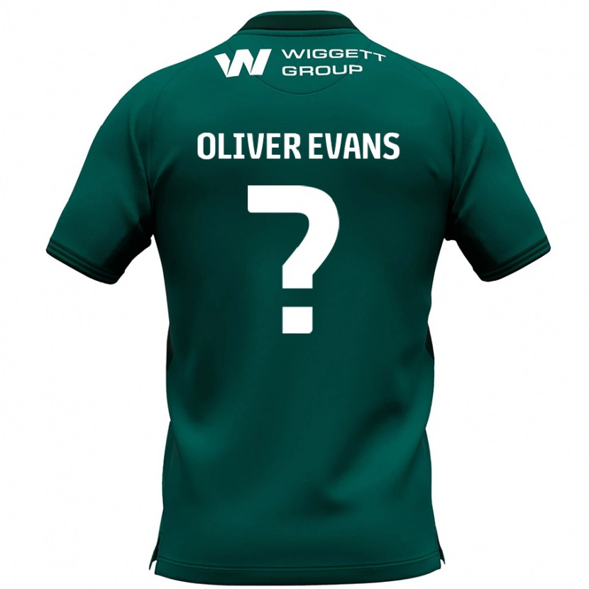 Danxen Homme Maillot Oliver Evans #0 Vert Tenues Extérieur 2024/25 T-Shirt