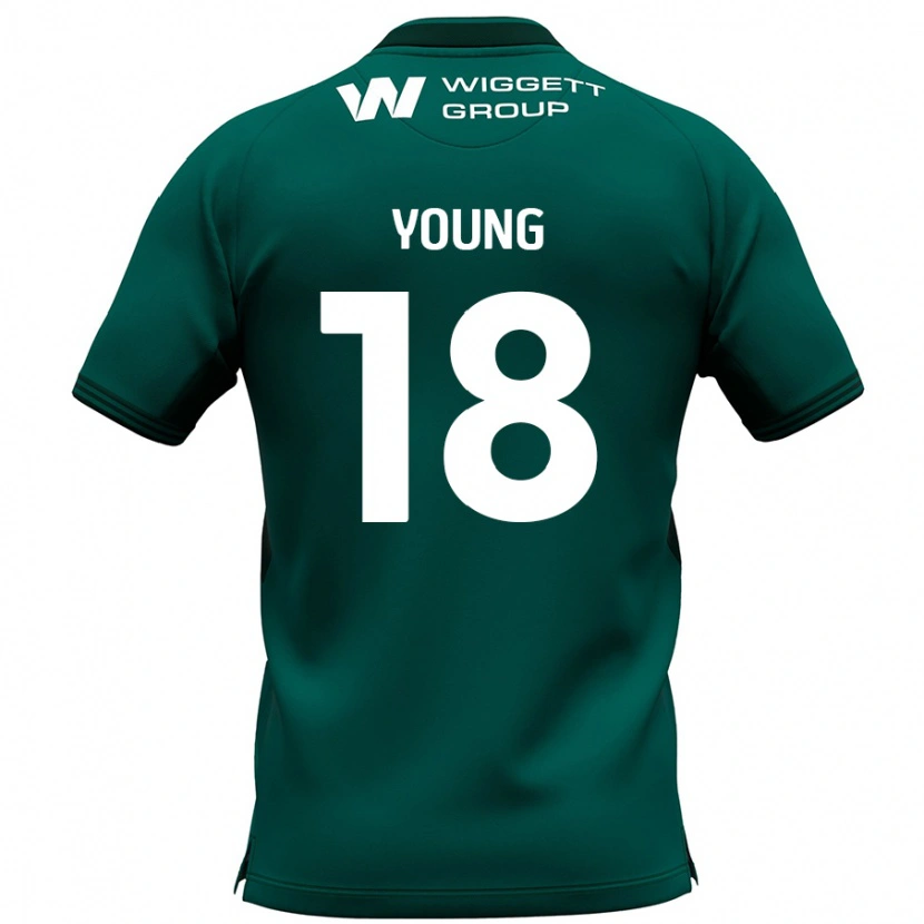 Danxen Homme Maillot Michelle Young #18 Vert Tenues Extérieur 2024/25 T-Shirt