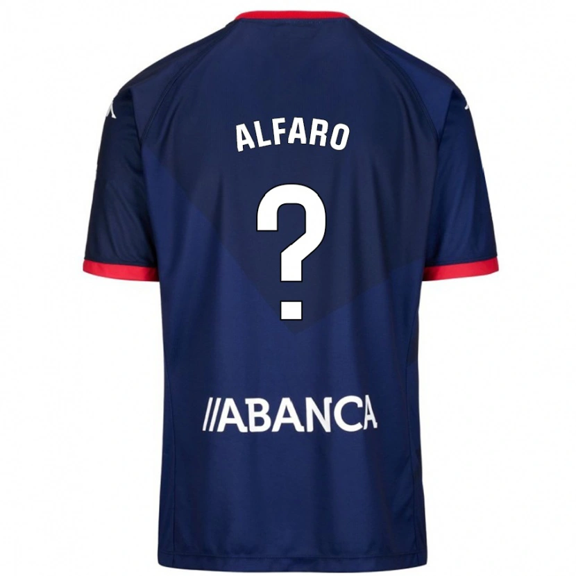 Danxen Homme Maillot Alejandro Alfaro #12 Bleu Marine Tenues Extérieur 2024/25 T-Shirt