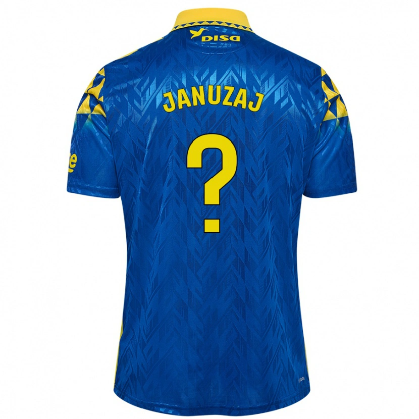 Danxen Homme Maillot Adnan Januzaj #0 Bleu Jaune Tenues Extérieur 2024/25 T-Shirt