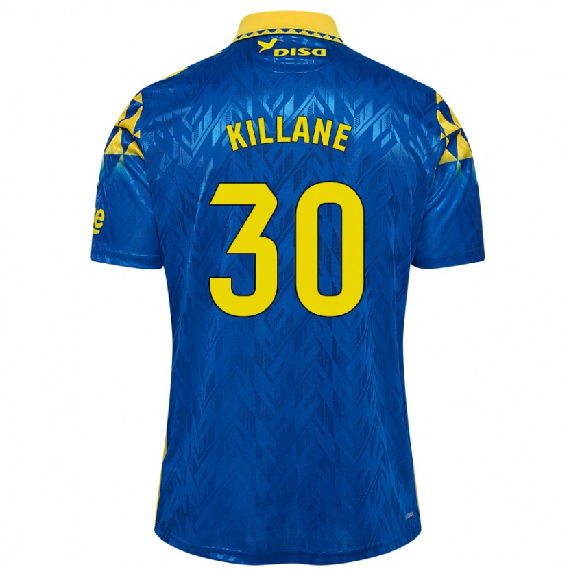 Danxen Homme Maillot Álvaro Killane #30 Bleu Jaune Tenues Extérieur 2024/25 T-Shirt