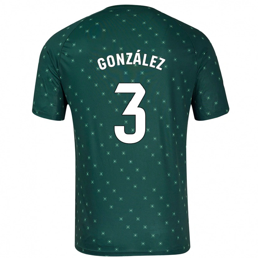 Danxen Homme Maillot Edgar González #3 Vert Foncé Tenues Extérieur 2024/25 T-Shirt