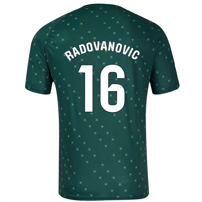 Danxen Homme Maillot Aleksandar Radovanovic #16 Vert Foncé Tenues Extérieur 2024/25 T-Shirt