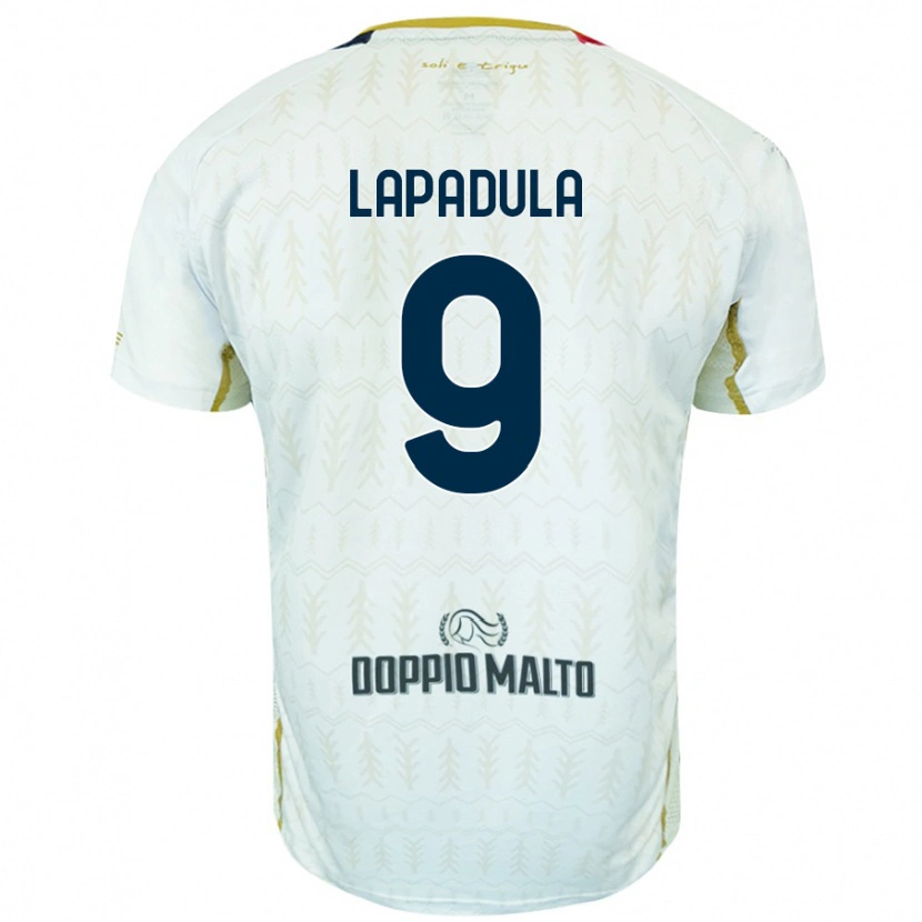 Danxen Homme Maillot Gianluca Lapadula #9 Blanc Tenues Extérieur 2024/25 T-Shirt