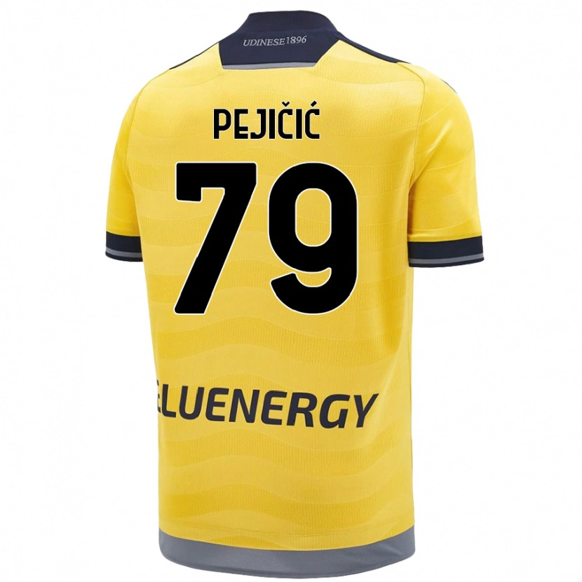 Danxen Homme Maillot David Pejičić #79 Doré Tenues Extérieur 2024/25 T-Shirt