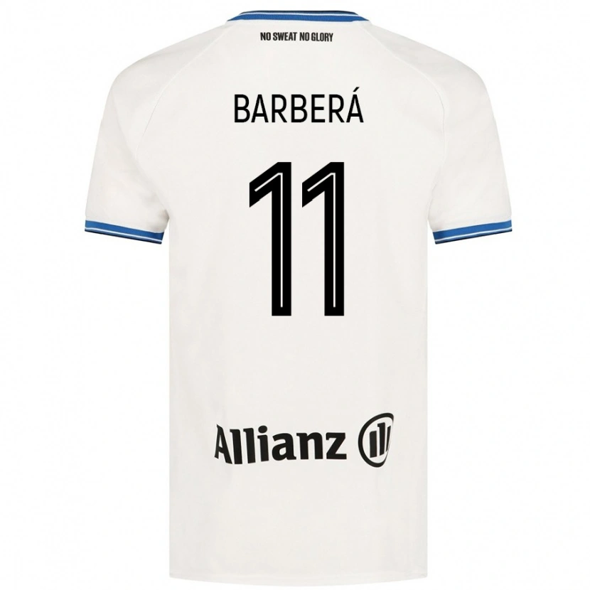 Danxen Homme Maillot Víctor Barberá #11 Blanc Tenues Extérieur 2024/25 T-Shirt