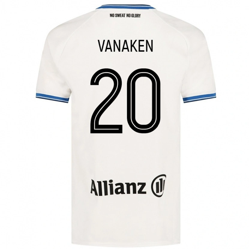 Danxen Homme Maillot Hans Vanaken #20 Blanc Tenues Extérieur 2024/25 T-Shirt