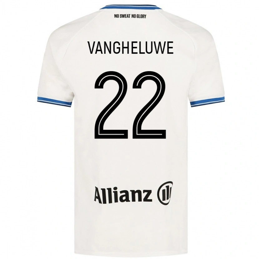 Danxen Homme Maillot Jody Vangheluwe #22 Blanc Tenues Extérieur 2024/25 T-Shirt