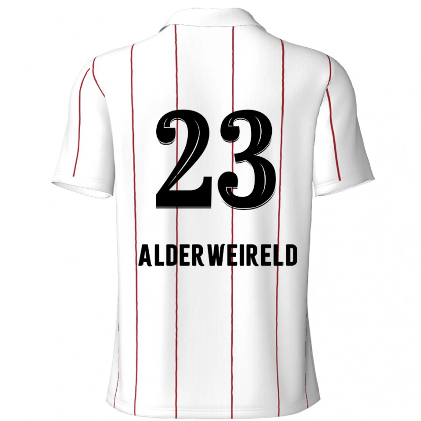 Danxen Homme Maillot Toby Alderweireld #23 Blanc Noir Tenues Extérieur 2024/25 T-Shirt