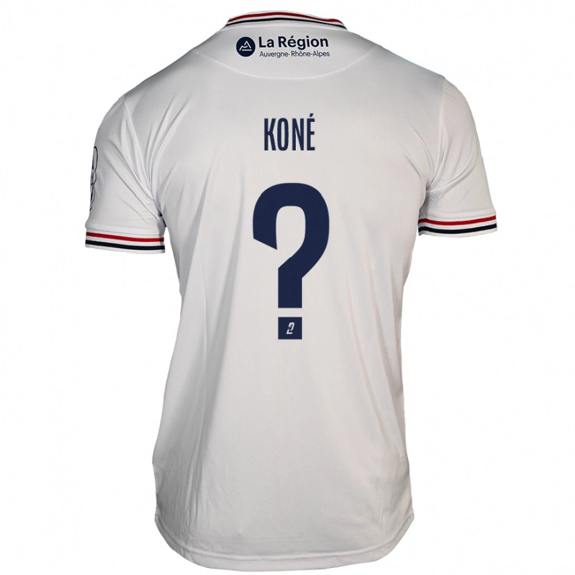 Danxen Homme Maillot Lény Koné #0 Blanc Tenues Extérieur 2024/25 T-Shirt