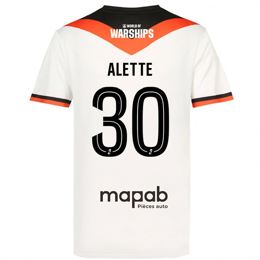 Danxen Homme Maillot Gaël Alette #30 Blanc Tenues Extérieur 2024/25 T-Shirt