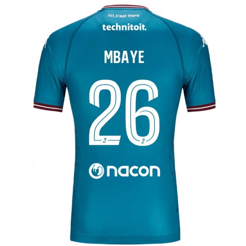 Danxen Homme Maillot Malick Mbaye #26 Bleu Pétrole Tenues Extérieur 2024/25 T-Shirt