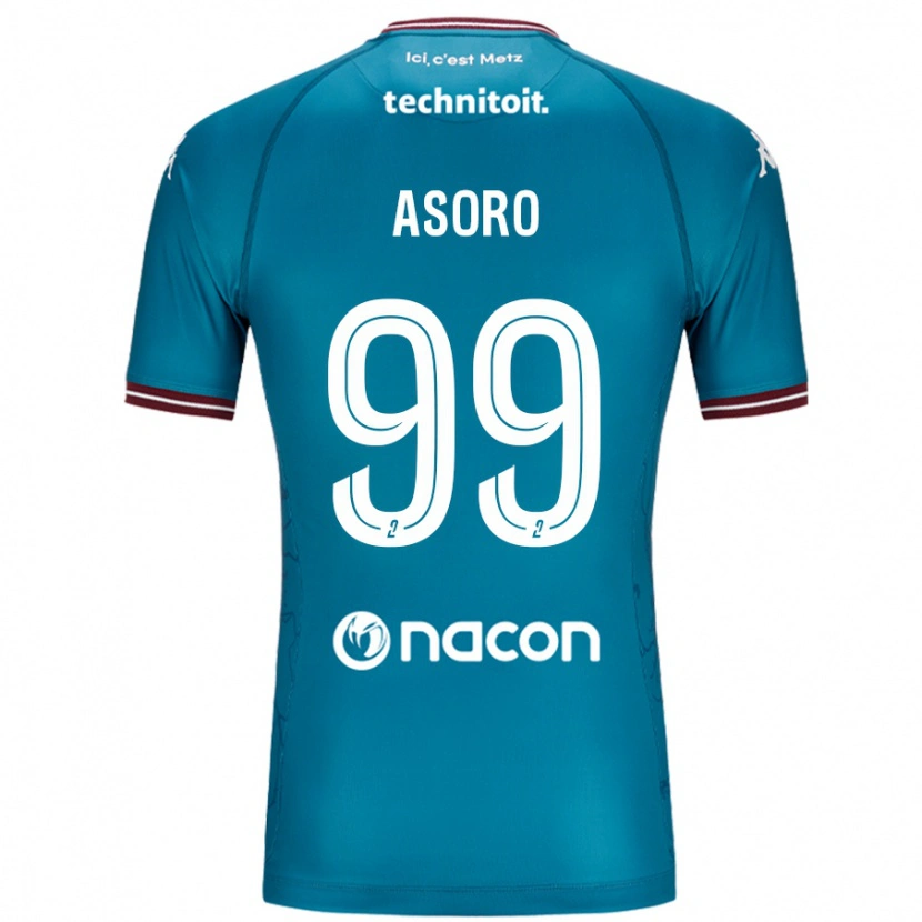 Danxen Homme Maillot Joel Asoro #99 Bleu Pétrole Tenues Extérieur 2024/25 T-Shirt