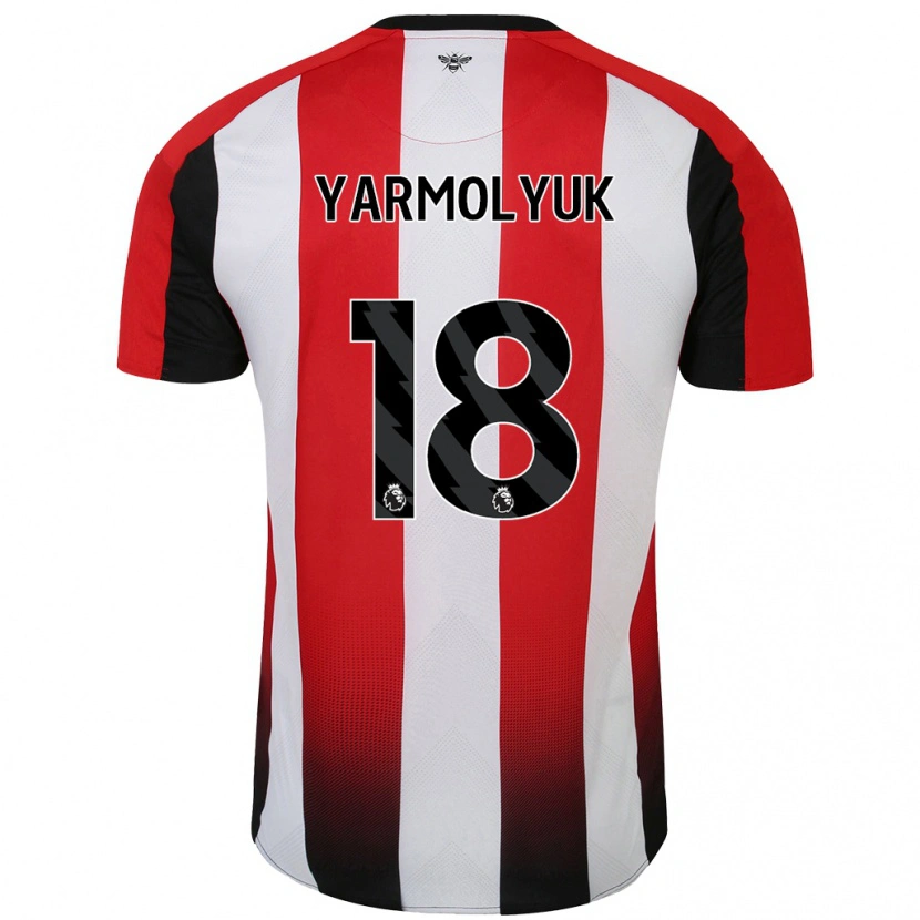 Danxen Femme Maillot Yegor Yarmolyuk #18 Rouge Blanc Tenues Domicile 2024/25 T-Shirt