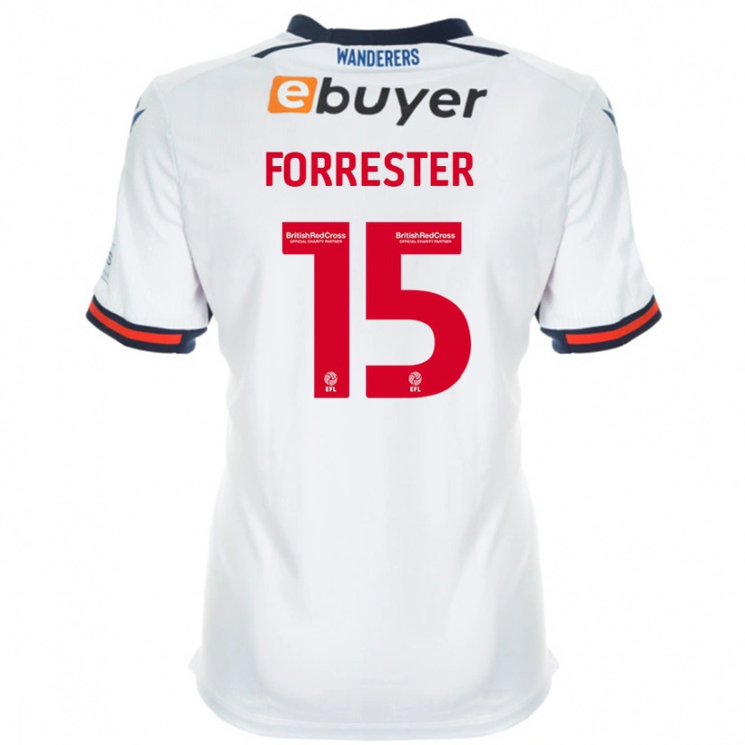 Danxen Femme Maillot Will Forrester #15 Blanc Tenues Domicile 2024/25 T-Shirt