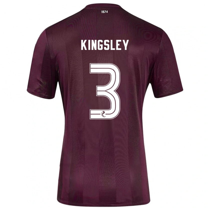 Danxen Femme Maillot Stephen Kingsley #3 Bordeaux Tenues Domicile 2024/25 T-Shirt